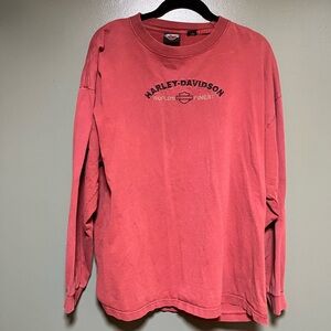 Harley-Davidson Men's Bold Red Long Sleeve Tee